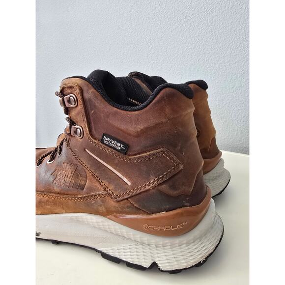 The North Face Men's Cradle DryVent Hiking Boots 9.5 Brown Waterproof Trail Work - Picture 11 of 13